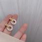 Preview: Großhandel B2B Silber pin perle luftige Vintage Ohrringe E2187 gold